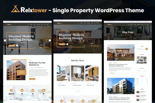 Relxtower - Single Property Elementor WordPress Teması