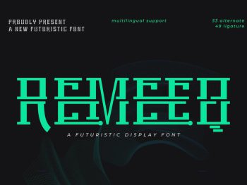 Remeeq | Futuristic Font Yazı Tipi