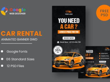 Rent A Car HTML5 Banner Ads GWD Yazı Tipi