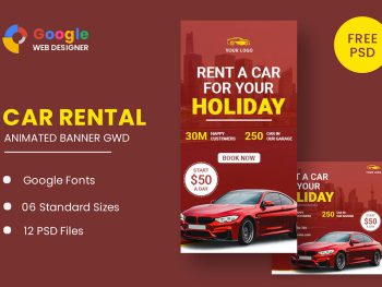 Rent Car Banner HTML5 Banner Ads GWD Yazı Tipi