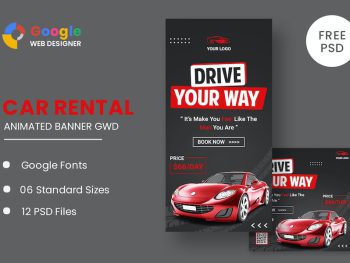 Rent Car HTML5 Banner Ads GWD Yazı Tipi