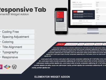 Responsive Tab Elementor Addon Plugin WordPress Eklentisi