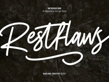 Restfaws Signature Script Font Yazı Tipi