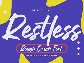 Restless - Rough Brush Font Yazı Tipi