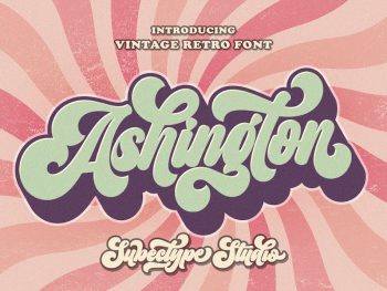 Retro Ashington - Vintage Font Style Yazı Tipi
