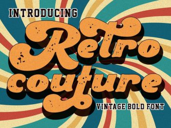 Retro Couture - Vintage Bold Font Yazı Tipi