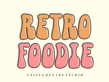 Retro Foodie - A Groovy Font Yazı Tipi
