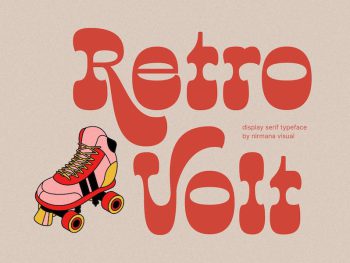 Retro Volt - Vintage Font Yazı Tipi