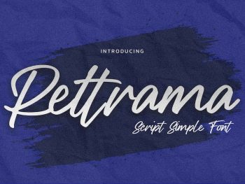 Rettrama - Simple Script Font Yazı Tipi