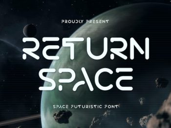 Return Space - Space Futuristic Font Yazı Tipi