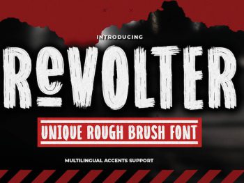 Revolter - Unique Rough Brush Font Yazı Tipi