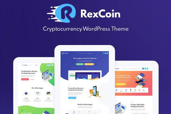 RexCoin - Cryptocurrency & Coin ICO WordPress Teması