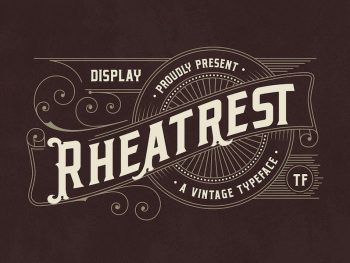 Rheatrest - A Vintage Typeface Yazı Tipi