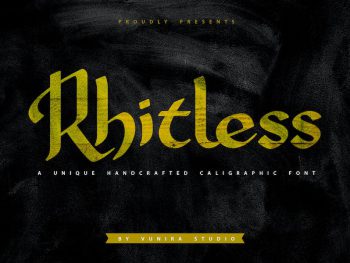 Rhitless | Handcrafted Caligraphic Font Yazı Tipi