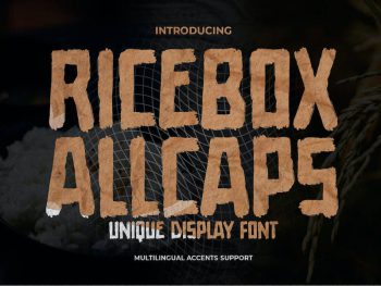 Ricebox Allcaps - Unique Display Font Yazı Tipi