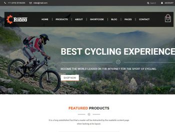 Rideo - Mountain Biking eCommerce Template Yazı Tipi
