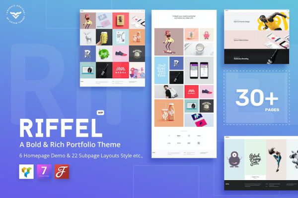 Riffel - A Bold & Rich Portfolio Theme WordPress Teması