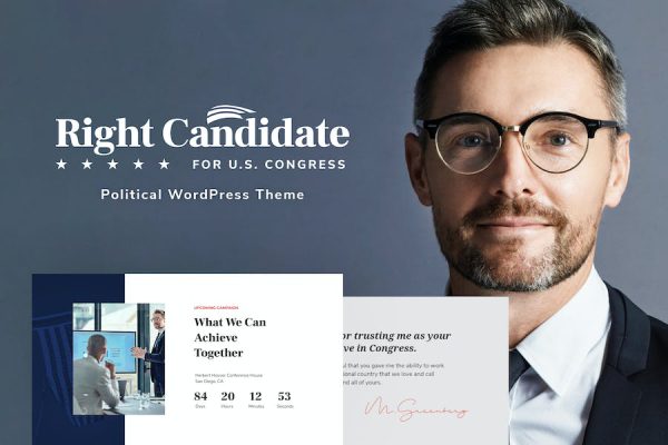 Right Candidate - Political WordPress Teması