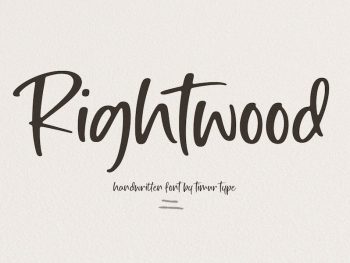 Rightwood - Handwritten Font Yazı Tipi