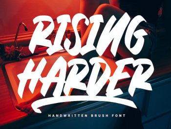 Rising Harder - Handwritten Brush Font Yazı Tipi