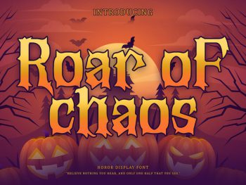 Roar Of Chaos - Horor Display Font Yazı Tipi