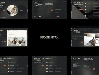 Roberto. - Onepage Horizontal Personal CV/Resume H Yazı Tipi