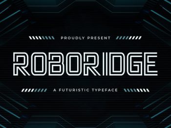 Roboridge - A Futuristic Typeface Yazı Tipi