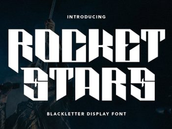Rocket Stars Blackletter Display Font Yazı Tipi