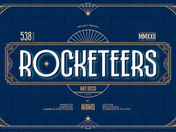 Rocketeers - Art Deco Type Yazı Tipi