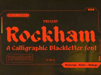 Rockham - Calligraphic Blackletter Font Yazı Tipi