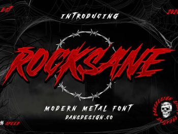 Rocksane Modern Metal Font Yazı Tipi