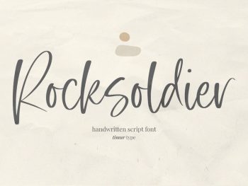 Rocksoldier - Handwritten Font Yazı Tipi