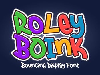 Roley Boink - Bouncing Display Font Yazı Tipi