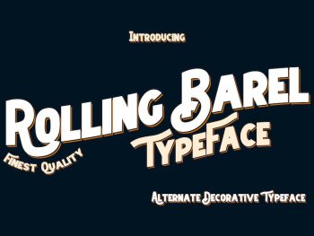 Rolling Barel Font Yazı Tipi
