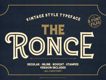 Ronce - Vintage Display Font Yazı Tipi