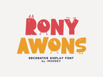Rony Awons - Decorative Font Yazı Tipi
