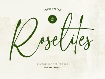 Roselites Signature Script Font Yazı Tipi