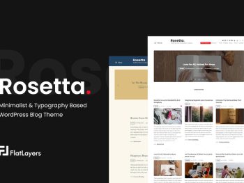 Rosetta - Minimal Typography  Blog Theme WordPress Teması