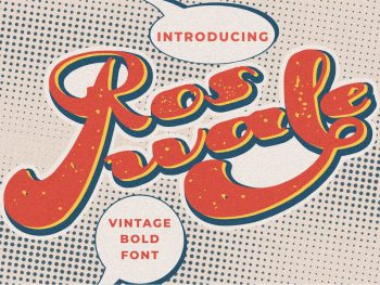 Roswale - Vintage Bold Font Yazı Tipi