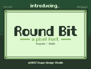 Round Bit - Pixel Font Yazı Tipi