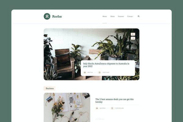 Rovlex - Blog Theme for Writers WordPress Teması