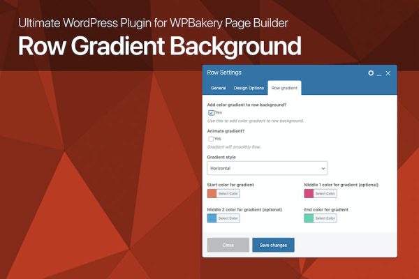 Row Gradient Background for WPBakery Page Builder WordPress Eklentisi