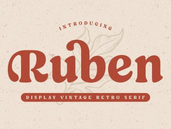 Ruben - Display Vintage Retro Serif Yazı Tipi