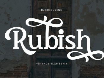 Rubish - A Vintage Serif Font Yazı Tipi