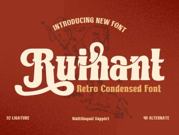 Ruihant | Retro Condensed Font Yazı Tipi
