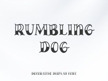 Rumbling Dog - Decorative Display Font Yazı Tipi