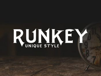 Runkey - Display Font Yazı Tipi