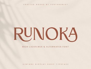 Runoka | Vintage Serif Font Yazı Tipi