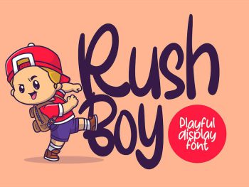 Rush Boy - Playful Display Font Yazı Tipi