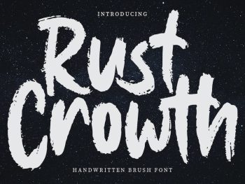 Rust Crowth Handwritten Brush Font Yazı Tipi